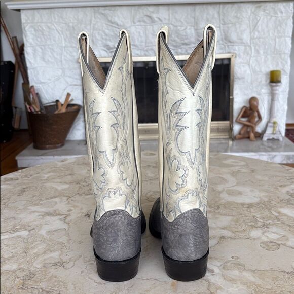 Dan Post Made in USA Leather Cowboy Boots Vintage 1980s - Picture 7 of 14